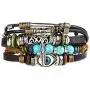 Disunie Bohemia Style Bracelets Multi-Layer Charms Retro Blue Eyes Turquoise Bracelet for Women