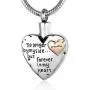 Cremation Jewelry for Ashes -No Longer By My Side Forever in My Heart Urn Pendant Necklace for Ashes Grandma Grandpa Mom Dad Papa Nana Brother Sister