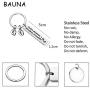 BAUNA Twin Mom Gift Twin Mama Keychain Mom of Twins Gift with Baby Feet Charm New Mom Jewelry