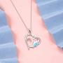 Sterling Silver Rainbow Unicorn Necklace Puppy Cat Paw Horse Narwhal Animal Pendant Necklace for Women Daughter Girls