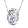 VOROCO 925 Sterling Silver Cubic Zircon Bracelets Charms Vacation Journey Scenery Fire Balloon Seagull Submarine Charms Beads Gifts for Women Girls Pandora Jewelry