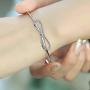 USENSET 2Pcs/Lot Charm Bead Bracelet Butterfly Bangles Stainless Steel Jewelry for Women Lover Gifts