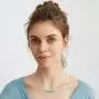 PearlyPearls 18k Gold Chain Choker Dainty Turquoise Beads Bar Necklace for Women Handmade Genstone Jewelry for Mothers Day