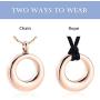 constantlife Cremation Jewelry Urn Necklace for Ashes Circle of Life Stainless Steel Memorial Pendant Multifunction Dual Use Keepsake