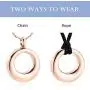 constantlife Cremation Jewelry Urn Necklace for Ashes Circle of Life Stainless Steel Memorial Pendant Multifunction Dual Use Keepsake