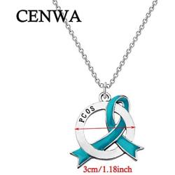 CENWA PCOS Gift Polycystic Ovary Syndrome Gift PCOS Zipper Pull/Necklace PCOS Awareness Jewelry