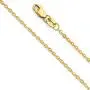 14k REAL Yellow OR White Gold Solid 1.5mm Side Diamond Cut Rolo Cable Chain Necklace with Lobster Claw Clasp 14k REAL Yellow OR White Gold Solid 1.5mm Side Diamond Cut Rolo Cable Chain Necklace with Lobster Claw Clasp