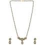 Efulgenz Mangalsutra Indian Boho Antique Rhinstone Kundan Gold Plated Beaded Pendant Necklace Earring Jewelry Set