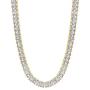KRKC&CO Baguette Cut Tennis Chain, 14k Gold Chain for Men, Iced Out Chains Prong-Setting 5A Cubic Zirconia Stones Tennis Necklace, Hip Hop Jewelry, 6x4 mm, 18 20 22 24 Inches
