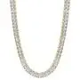 KRKC&CO Baguette Cut Tennis Chain, 14k Gold Chain for Men, Iced Out Chains Prong-Setting 5A Cubic Zirconia Stones Tennis Necklace, Hip Hop Jewelry, 6x4 mm, 18 20 22 24 Inches