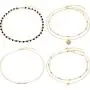 BBTO 4 Pieces Layered Pendant Choker Necklace Gold Layering Chain Choker for Women Girls