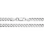 White Gold Plated 3mm 4mm Solid Sterling Silver .925 Cuban Curb Link Chain Necklace White Gold Plated 3mm 4mm Solid Sterling Silver .925 Cuban Curb Link Chain Necklace