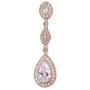 SWEETV Cubic Zirconia Teardrop Wedding Bridal Earrings for Women,Bridesmaids,Brides - Crystal Rhinestones Dangle Earrings Jewelry