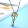 Cremation Ashes Jewelry Keepsake Memorial Urn Necklace Guardian Angel Has You in Her Arms
