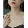 SLUYNZ 925 Sterling Silver Layered Necklace Chain Star Moon Choker Necklace for Women Teen Girls Layering Chain Choker