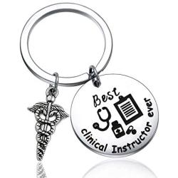 ENSIANTH Clinical Instructor Gift Best Clinical Instructor Ever Keychain Clinical Nursing Instructor Gift Nurse Graduation Gift