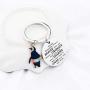 WSNANG Penguin Gifts Keychain Inspirational Penguin Gifts for Penguin Lovers You are Braver Stronger Smarter Than You Think Keychain Penguin Lover Gift Friends Gifts