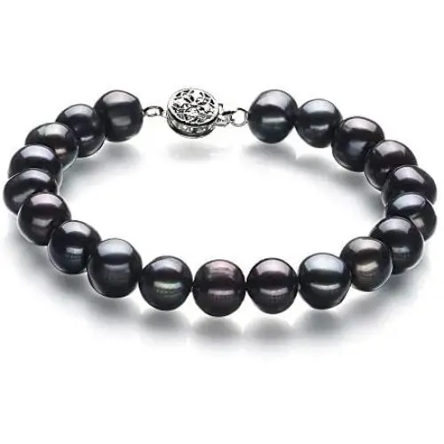 Kaitlyn Black 8-9mm A Quality Freshwater 925 Sterling Silver Cultured Pearl Bracelet For Women Kaitlyn Black 8-9mm A Quality Freshwater 925 Sterling Silver Cultured Pearl Bracelet For Women