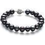 Kaitlyn Black 8-9mm A Quality Freshwater 925 Sterling Silver Cultured Pearl Bracelet For Women
