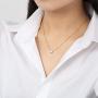 AINUOSHI 925 Sterling Silver 0.5 Carat Sparkling Cz Mouse Pendant Necklace Gifts For Women Teenage Girls(3 Colors Plated)