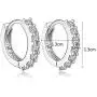 Zittop 1pair Sterling Silver S925 Earrings Inlaid Dangle Earrings Female Zittop 1pair Sterling Silver S925 Earrings Inlaid Dangle Earrings Female