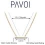 PAVOI 14K Gold Plated Bar and Delta Pendant | Layered Necklaces | Gold Necklaces for Women | 18'' Length with a 2'' Extension