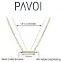 PAVOI 14K Gold Plated Bar and Delta Pendant | Layered Necklaces | Gold Necklaces for Women | 18'' Length with a 2'' Extension