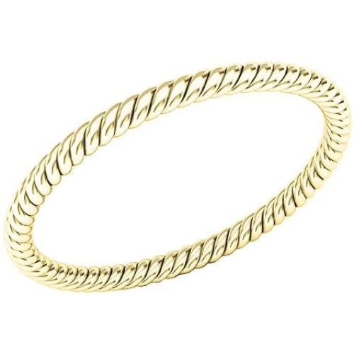 Dazzlingrock Collection 14K Gold Ladies Bridal Rope Style Wedding Band Ring