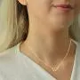 YANCHUN 2 Pieces Lucky Elephant Necklace Dainty Elephant Bracelet for Women Charm Elephant Pendant Necklace Jewelry Set BFF Gift for Girls