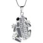 mingkejw Cremation Jewelry Frog Urn Necklace for Ashes Stainlee Steel Urn Necklace Keepsake for Human Ashes