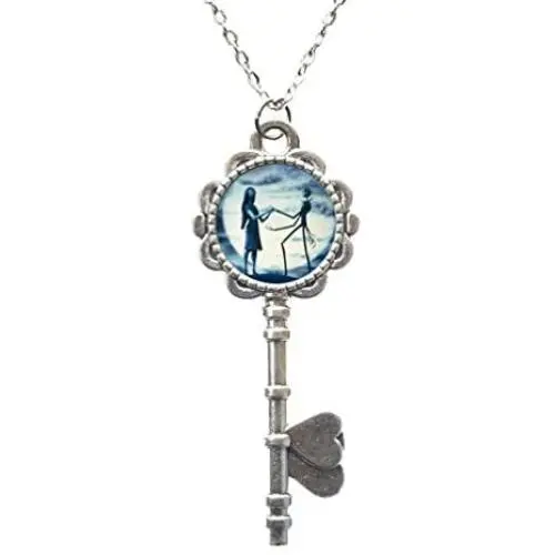 Jack and Sally Key Pendant , Jack and Sally Key Necklace , Jack and Sally,Jack Skellington, His and Her, Love Gift, Romantic,Holiday gift Necklace Jack and Sally Key Pendant , Jack and Sally Key Necklace , Jack and Sally,Jack Skellington, His and Her, Love Gift, Romantic,Holiday gift Necklace