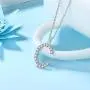 Cubic Zirconia Iced Out Initial Letter Necklace for Women Men 925 Sterling Silver Simulated Diamond Bling A to Z 26 Alphabet Pendant Necklace Bridesmaid Engagement Jewerly Gift