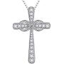 Jude Jewelers Silver Plated Infinity Love Christian Cross Religious Statement Prayer Pendant Necklace