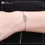ATELIER PINKCITY Evil Eye Genuine Blue Topaz 925 Sterling Silver Bracelet Rhodium Plated Box Chain Adjustable Slider Bolo Style Jewelry Bracelet For Women