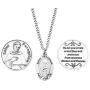 Rosemarie Collections Saint Peregrine Pendant Necklace and 2 Religious Pocket Tokens