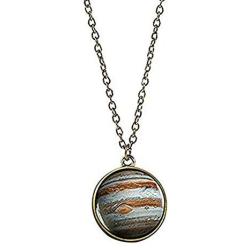 JczR.Y Eight Planets Necklace Pendent Double-Sided Glass Ball Universe Galaxy Solar System Guardian Stars Necklace for Women