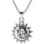AeraVida Glinting Celestial Sun and Moon .925 Sterling Silver Pendant Necklace AeraVida Glinting Celestial Sun and Moon .925 Sterling Silver Pendant Necklace