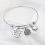 FUSTYLE Sunflower Charm Keychain Be Bright Sunny and Positive Sunflower Quote Inspirational Gift (Sunflower Bracelet)