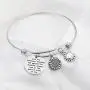 FUSTYLE Sunflower Charm Keychain Be Bright Sunny and Positive Sunflower Quote Inspirational Gift (Sunflower Bracelet)