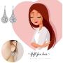 SHINEFUTURE Dangle earrings for women Bridal Earrings with Sparkling Dangle Lever Backed Earrings for Women