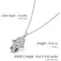 Aniu Evil Eye Hamsa Necklace for Women/Girls, 925 Sterling Silver Hand of Fatima Good Luck Pendant with Zirconia (With Jewelry Gift Box)