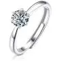EVITA PERONI 925 Sterling Silver Open Ring Moissanite Simulted Diamond Wedding Gift for Women EVITA PERONI 925 Sterling Silver Open Ring Moissanite Simulted Diamond Wedding Gift for Women