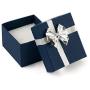 Sterling Silver Pave CZ & Larimar Wave Necklace Pendant with 18'' Box Chain