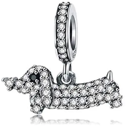 EVESCITY Several Dog Puppy Breeds 925 Sterling Silver Beads for Charm Bracelets Best Jewelry Gifts for Pet Owners EVESCITY Several Dog Puppy Breeds 925 Sterling Silver Beads for Charm Bracelets Best Jewelry Gifts for Pet Owners