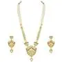 Aheli Matte Meenakari Pendant Earrings Pearl Beads Strands Necklace Set Indian Wedding Ethnic Fashion Jewelry for Women