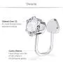 SCERRING Pair of Clear CZ Stainless Steel Ear Cuff Helix Cartilage Clip on Wrap Earrings Non Piercing Fake Nose Lip Tragus Jewelry for Women Girls Adjustable
