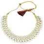 Aheli Fancy Party Wear Pearl Drop Kundan Necklace and Earrings Set Jewelry for Women Girls