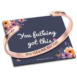 Bracelets for Women Girls Personalized Gifts, Quote Mantra Bracelet Funny Inspirational Jewelry Gifts for Best Friend, Mom, Daughter, Son, Sister, Niece Birthday Mothers Day Present Come Gift Box