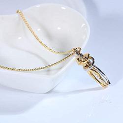 XINAOBAOLUO Fashion Affectionate Hug Jewelry Metal Plating Lovers Pendant Necklace &18k Alloy Earring Set Gifts for Couples (1.18 Pendant + 15.7 Chain)