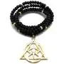GWOOD Eye Illuminati Gold Color Pendant with 32 Inch Long Bead Necklace GWOOD Eye Illuminati Gold Color Pendant with 32 Inch Long Bead Necklace